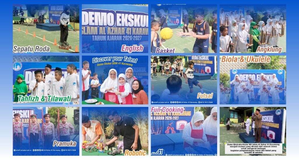 Demo ekstrakurikuler SD Islam Al Azhar 41 Karawang sebagai SD terbaik di Karawang dengan pilihan ekskul Islami, olahraga, seni dan teknologi.