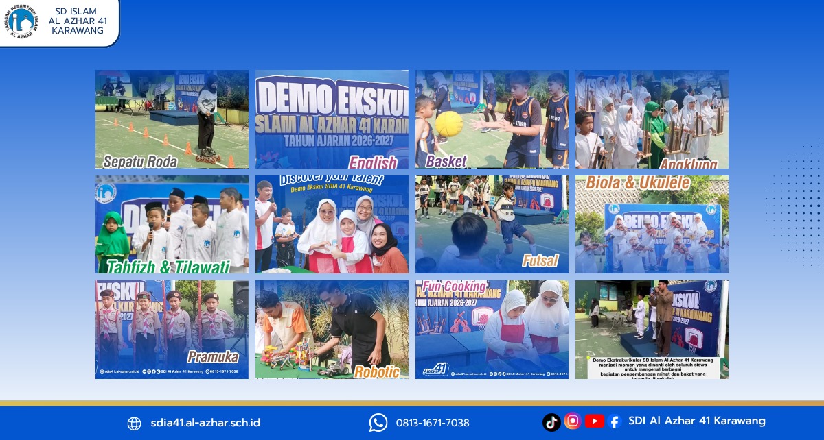 Demo ekstrakurikuler SD Islam Al Azhar 41 Karawang sebagai SD terbaik di Karawang dengan pilihan ekskul Islami, olahraga, seni dan teknologi.